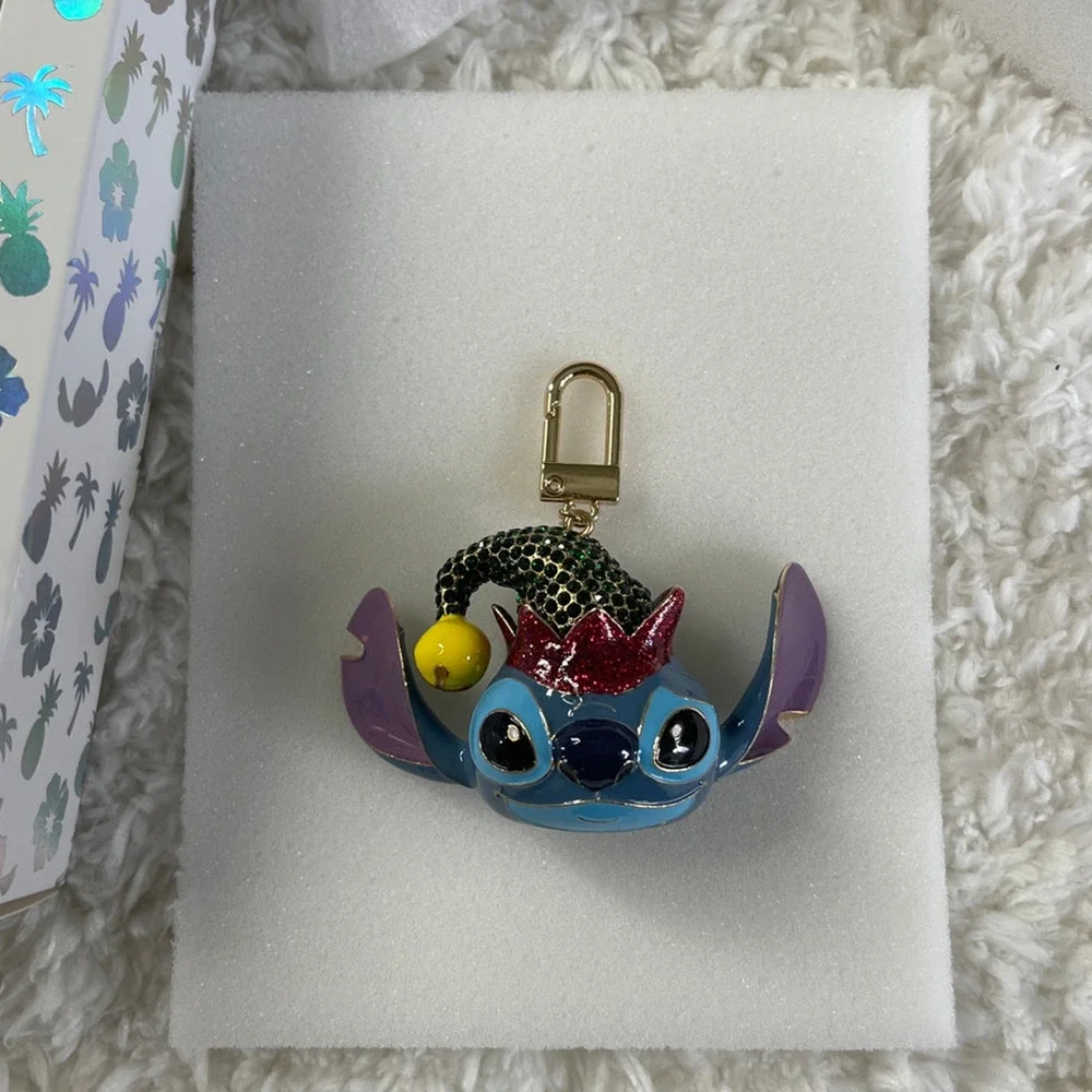 Disney BaubleBar Stitch BaubleBar Christmas Bag Charm Beaded Keychain Holiday